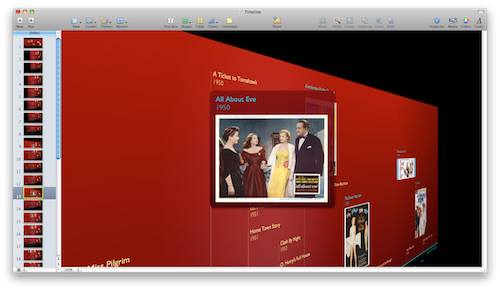 A 3D timeline in Keynote