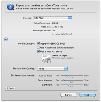 how to export quicktime movie to mp4